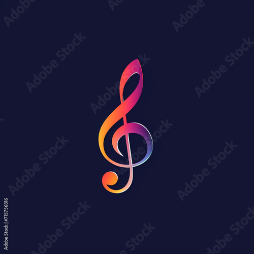 A single musical note with a sleek design Logo