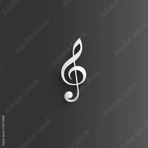 A single musical note with a sleek design Logo