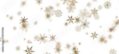 Dancing Snowflakes: Enthralling 3D Illustration of Falling Christmas Snow Crystals