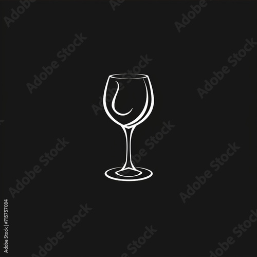 A simple, stylized wine glass Logo