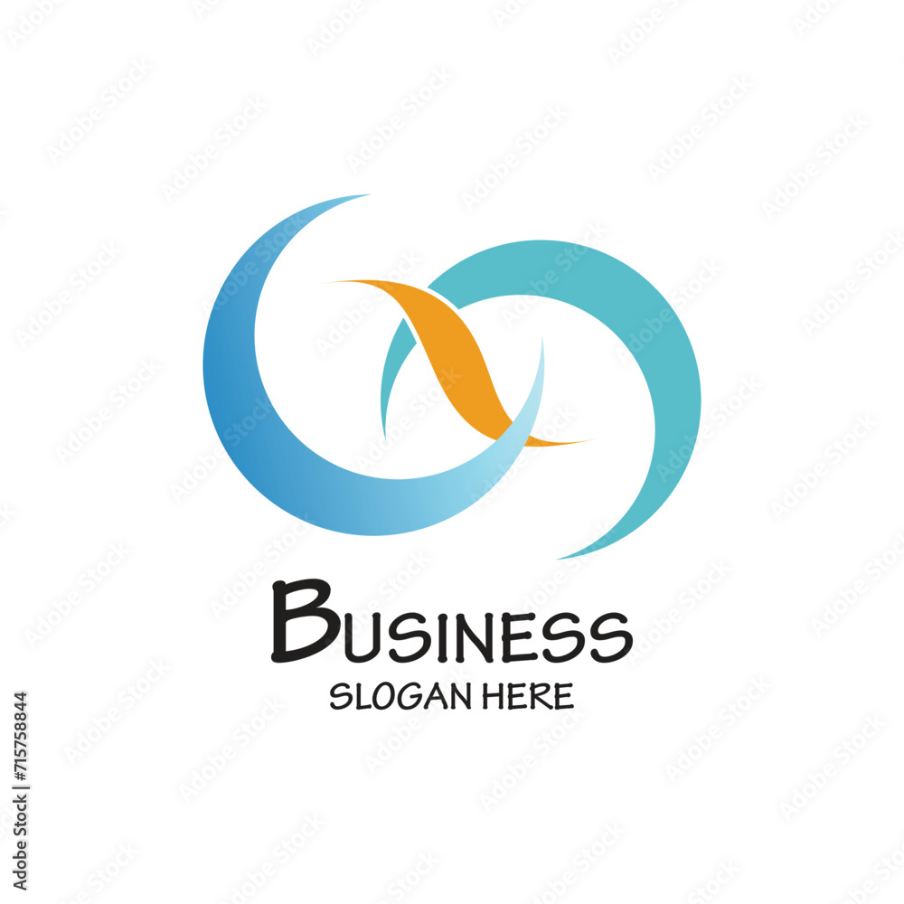 Obraz premium Business logo design simple concept Premium Vector