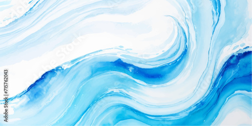 abstract soft blue and white abstract water color ocean wave texture background. Banner Graphic Resource as background for ocean wave and water wave abstract graphics © Ghost Rider