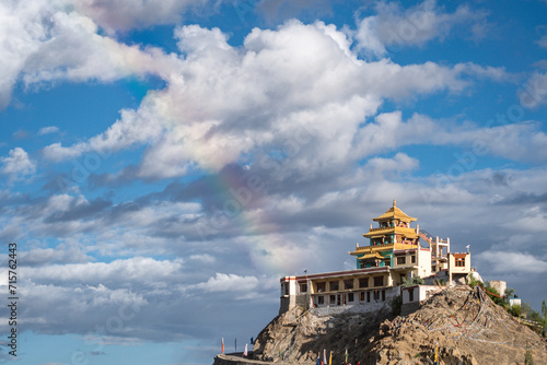 Photography Rainbow over the mountains, Himalayas, Ladakh, India, Tibetan Buddhism