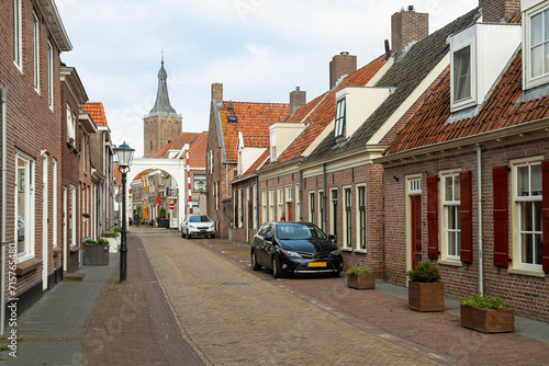 Street in the Hanseatic city of Hasselt in Overijssel.