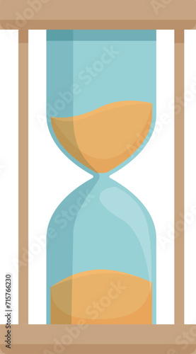 Sand clock icon cartoon vector. Time game. Loading alarm golden