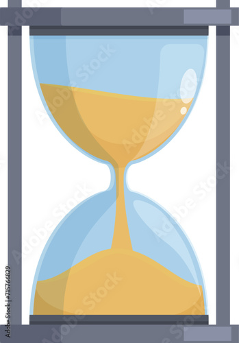 Small hourglass icon cartoon vector. Hour glass timer. Waiting loading