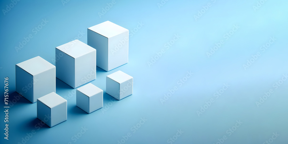 abstract blue cubes on blue background abstract blue cubes on blue background