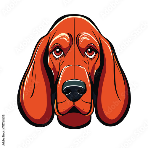 Bloodhound graphic vector EPS
