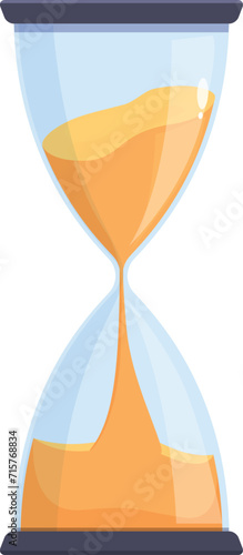Hourglass time icon cartoon vector. Swift rapid ancient. Temporal chronicle