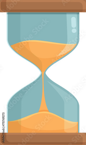 Sand clock icon cartoon vector. Digital design. Dial temporal chronicle