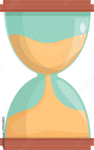 Dial sand clock icon cartoon vector. Waiting game. Image speed day