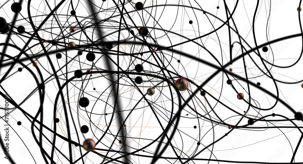 Obraz premium Concept of Network, internet communication. 3d illustration