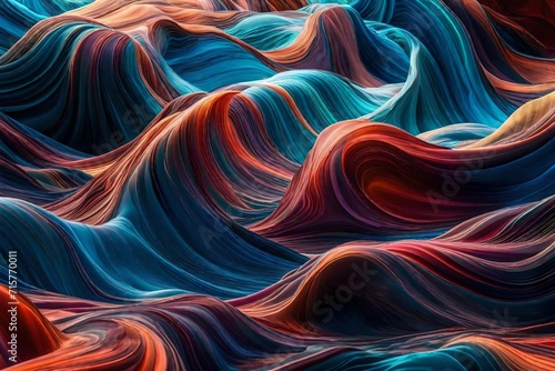 Translucent waves of color merging and flowing