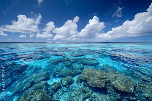 Unterwasserzauber: Great Barrier Reef in all seiner natürlichen Pracht, eine faszinierende Reise durch das farbenfrohe Meeresparadies der Riffbiodiversität photo