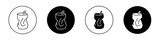 Empty can soda icon. crush beer can vector logo symbol in black filled and outlined style.
