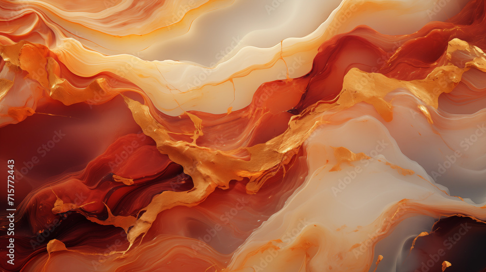 Wavy abstract beautiful background in red and orange color scheme.