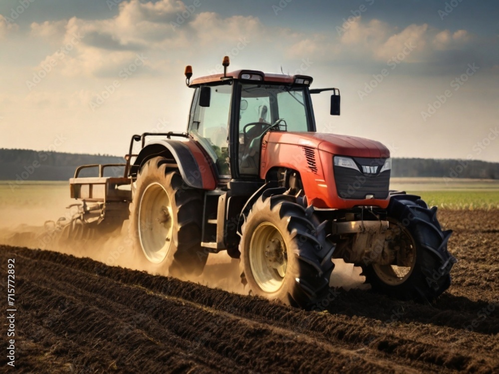 tractor in field tractor in field