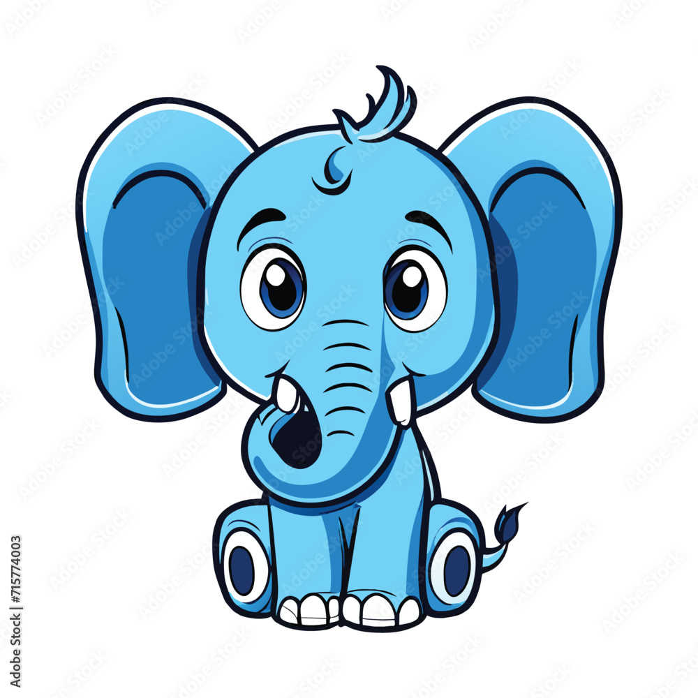 Fototapeta premium Elephant graphic vector EPS