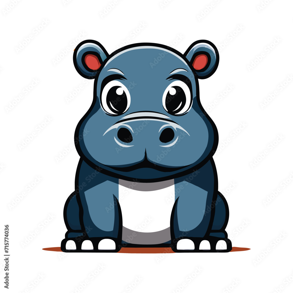 Naklejka premium Hippo graphic vector EPS