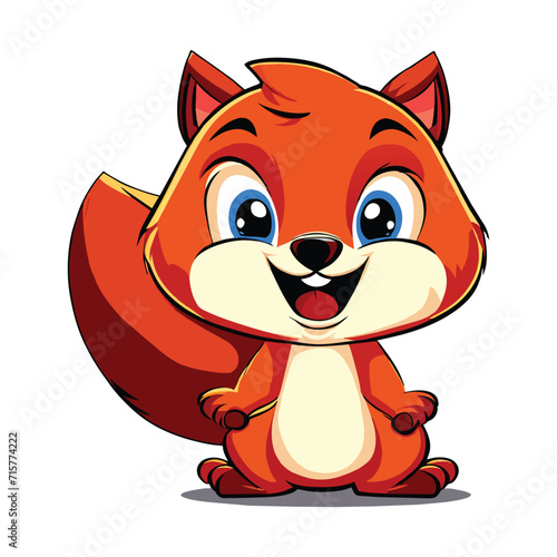 Squirrel graphic vector EPS