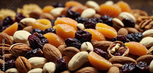  a mixture of nuts, oranges, cranberries, almonds, almonds, almonds, almonds, almonds, and cranberries.