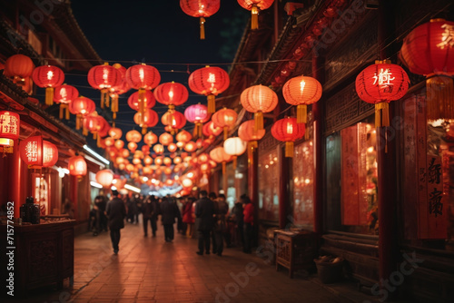 chinese lanterns in the street