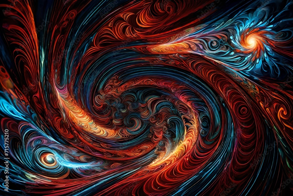 Hypnotic swirls of luminescent energy Hypnotic swirls of luminescent energy
