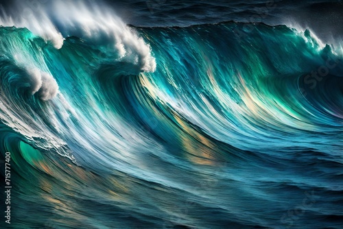 Iridescent waves creating a mesmerizing spectacle