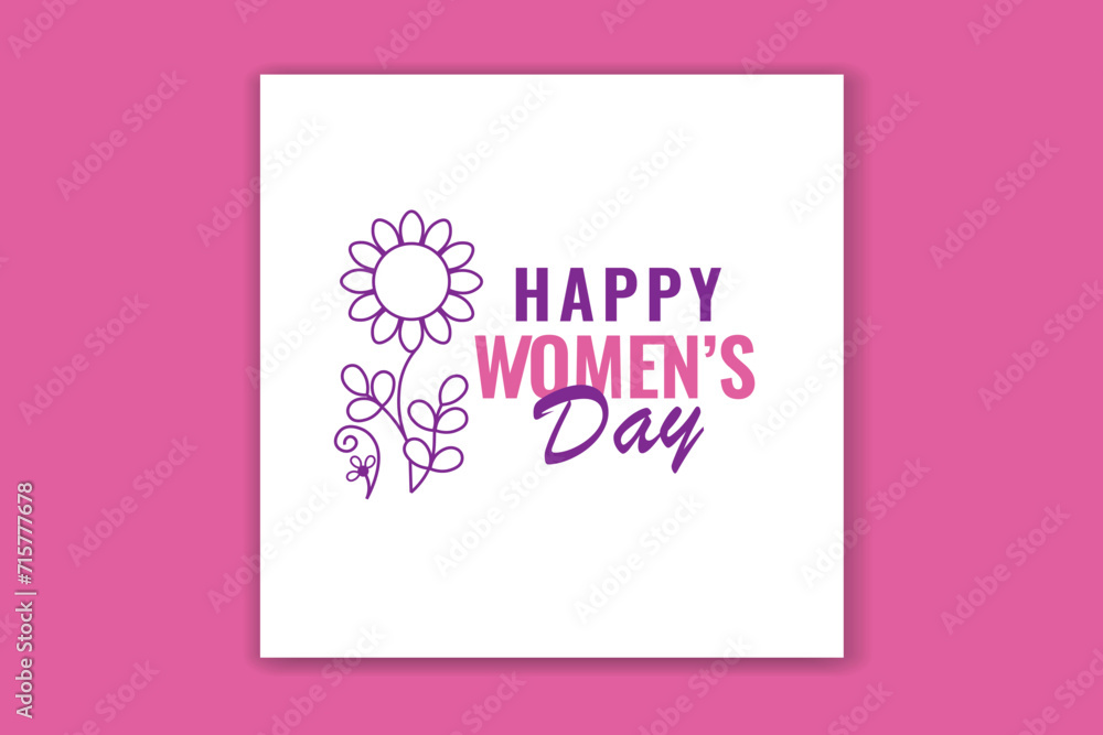women's day banner design social media post