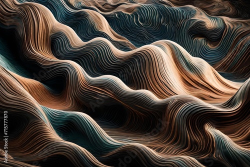 Liquid dreamscape of ever-shifting wavy patterns