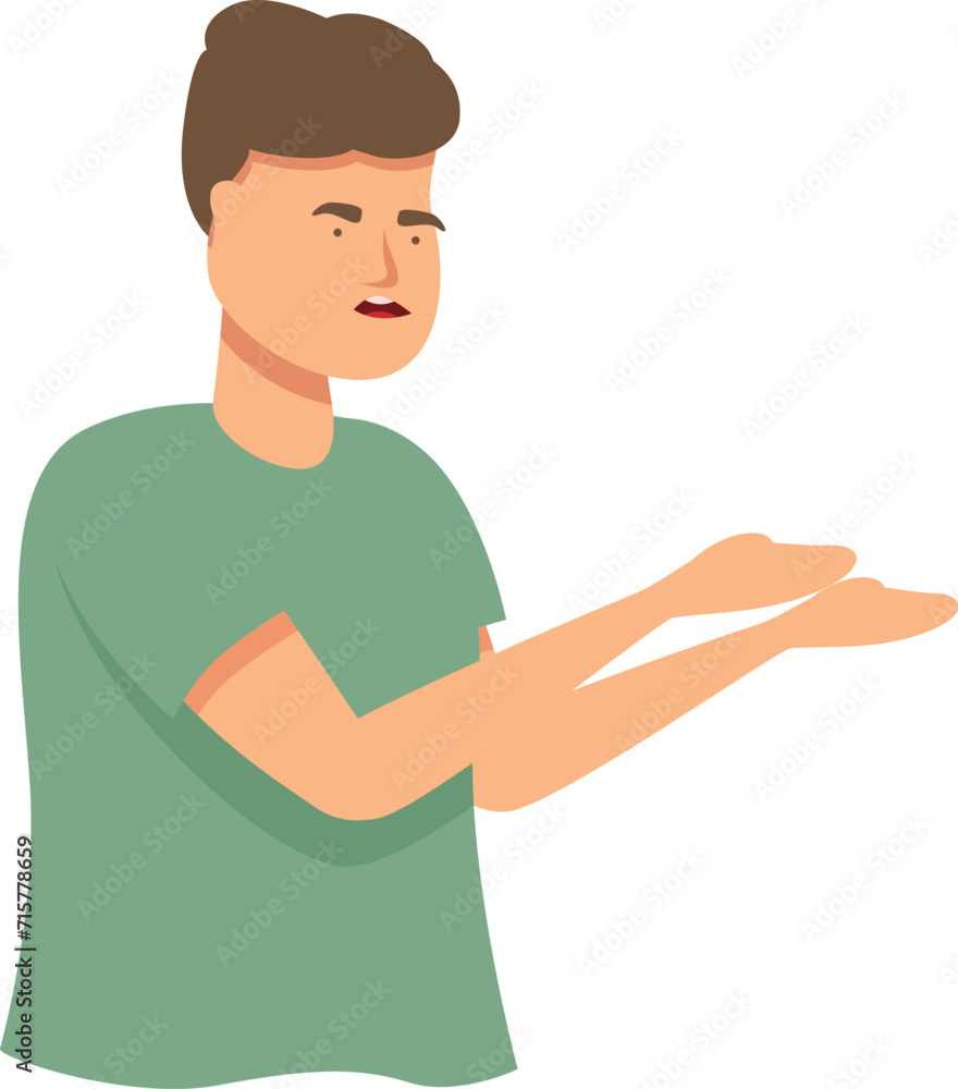 Work talk boy icon cartoon vector. Child shouting. Discord child intellect Work talk boy icon cartoon vector. Child shouting. Discord child intellect
