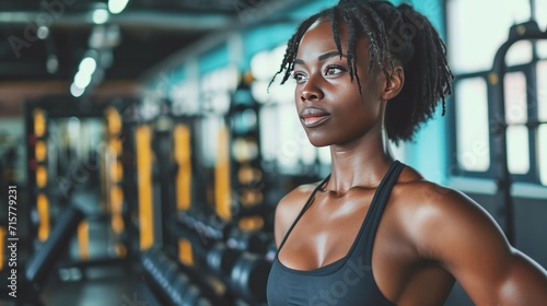 african american woman in the gym