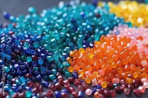 Multi-Colored Plastic Beads