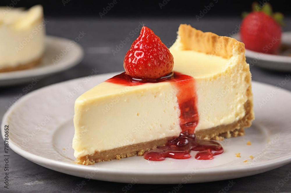 cheesecake with strawberries cheesecake with strawberries