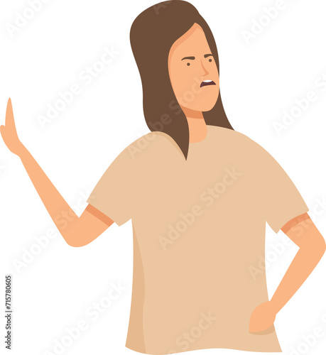 Two scream argument icon cartoon vector. Meeting talk. Problem irate