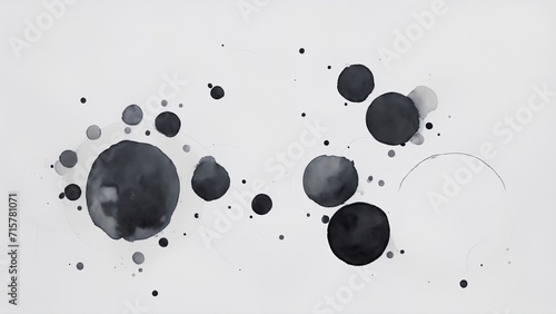 Black Watercolor Circles background