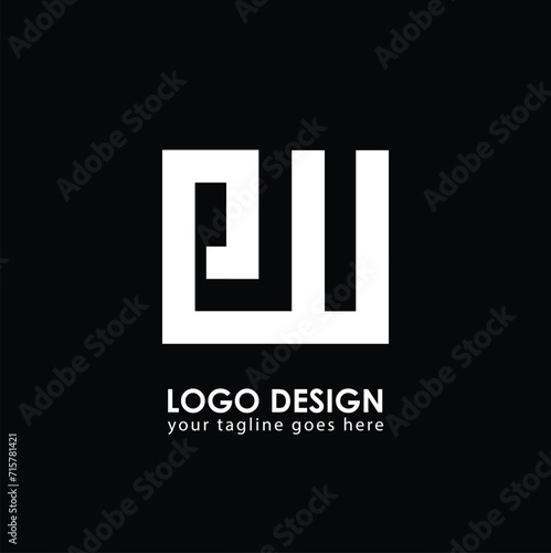 EU EU Logo Design, Creative Minimal Letter EU EU Monogram