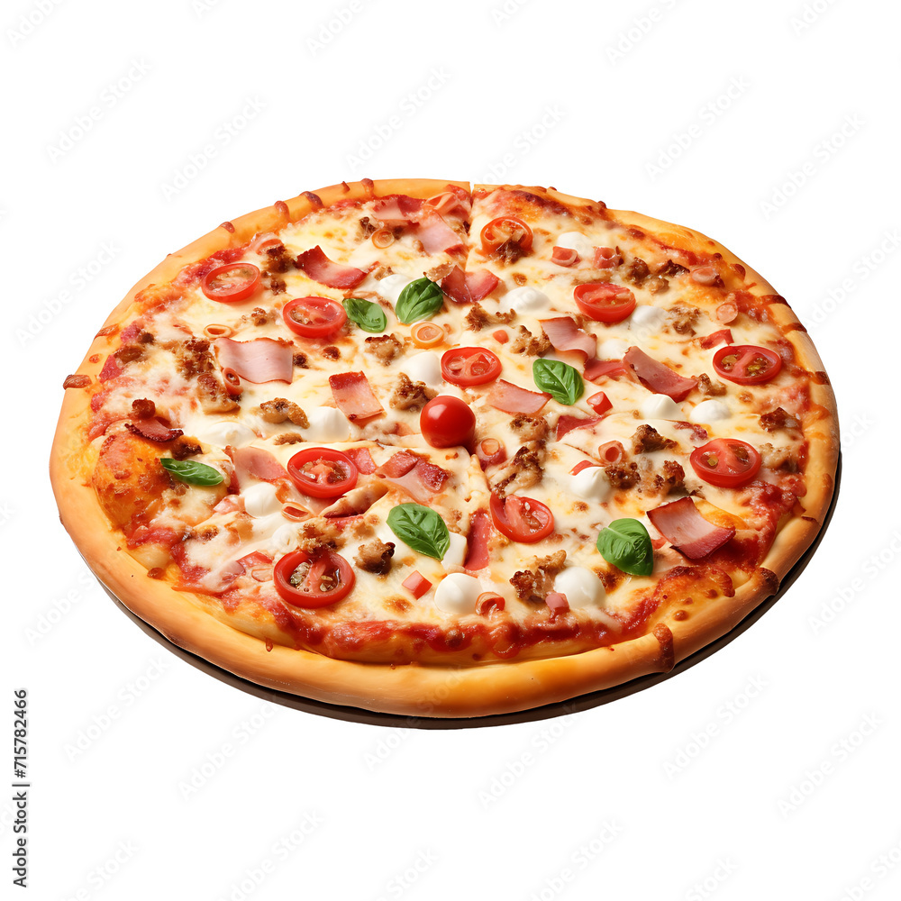Appetizing pizza on transparent background PNG