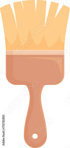 Art paint big brush icon cartoon vector. Class artist. Area work