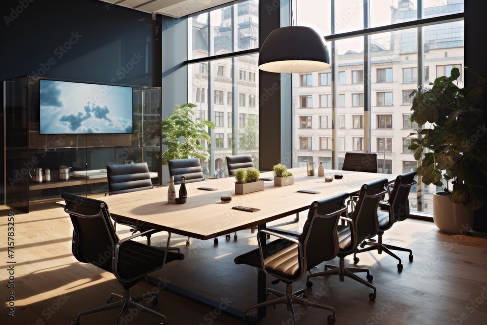 Interior of a office in a modern building