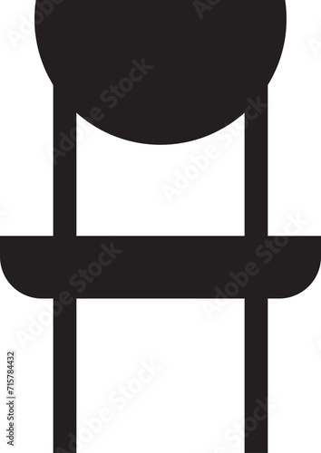 Chair Glyph Icon 