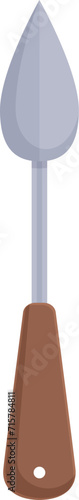Paint shovel icon cartoon vector. Painter easel. Baby clay artisan