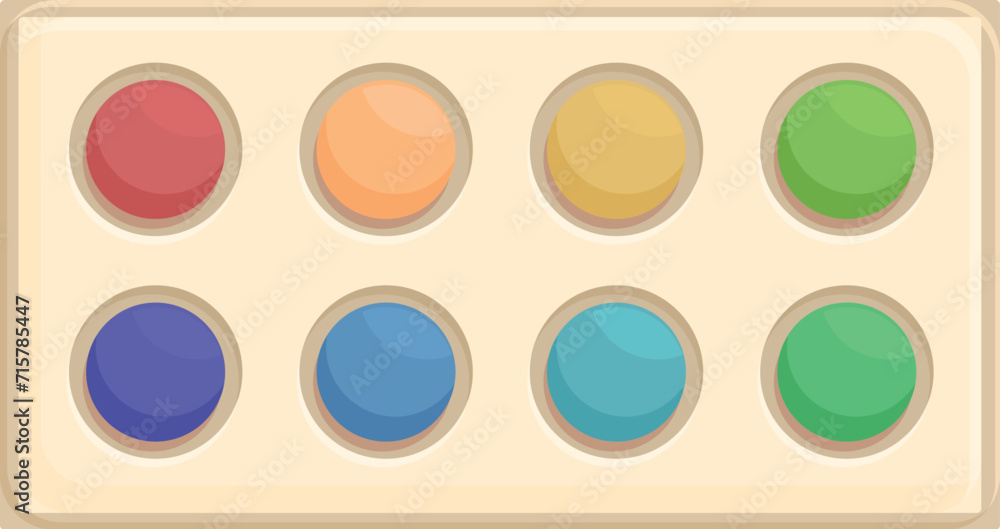 Colorful palette icon cartoon vector. Clay ceramic. Potters area crafting