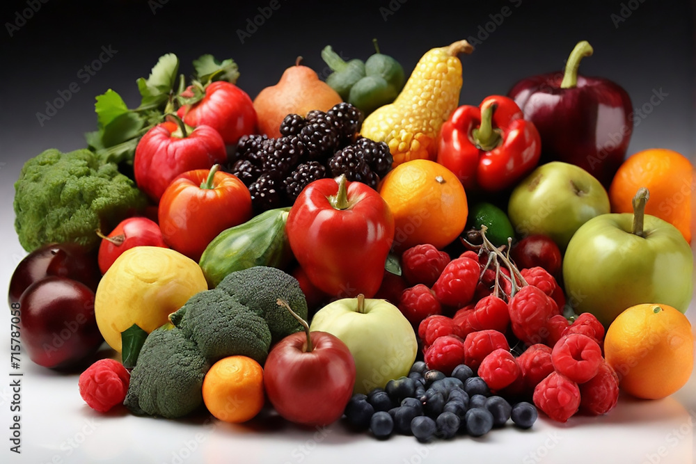 Large collection fresh fruits and vegetables useful for health isolated on white background. Large collection fresh fruits and vegetables useful for health isolated on white background.