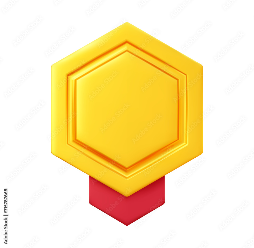 Gold medal 3d icon. Gold medal 3d icon.
