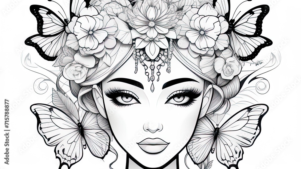 Anti stress coloring book page for adult. Coloring book page for adult ...