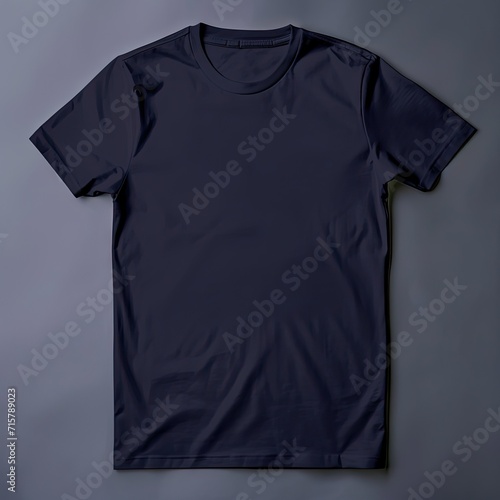 Plain navy blue t-shirt mock up