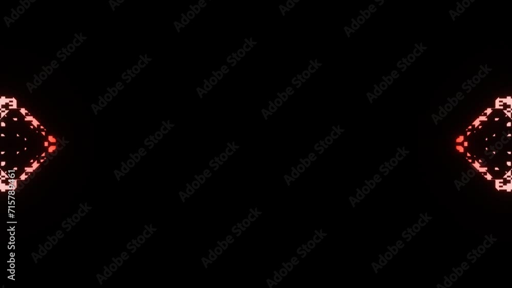 Pulsating noise multicolor neon light motion graphic abstract background. Techno seamless loop 3D animation of a screensaver for a nightclub, video clip, music scene. Pulsating noise multicolor neon light motion graphic abstract background. Techno seamless loop 3D animation of a screensaver for a nightclub, video clip, music scene.