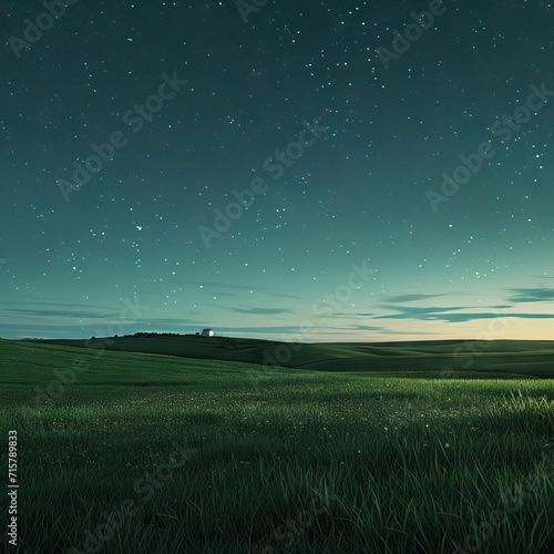 Night sky shot over the harvested field. Milky way galaxy  Andromeda galaxy  Triangle galaxy and Pleiades star cluster is visible in the sky. AI generated illustration