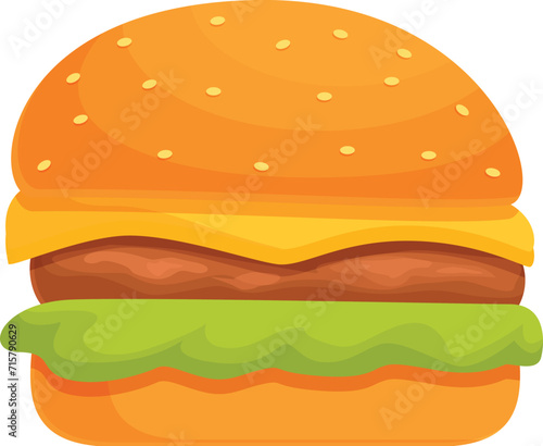 Small kid burger icon cartoon vector. Meal gastronomy. Pork meal